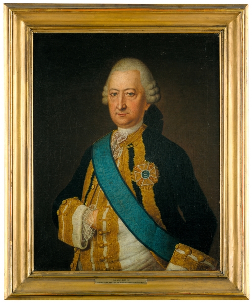 Porträt des Friedrich Karl Karg von Bebenburg, gemalt von Cyriacus Ries, 1771