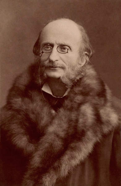 Jacques Offenbach im Pelzmantel, ca. 1860er