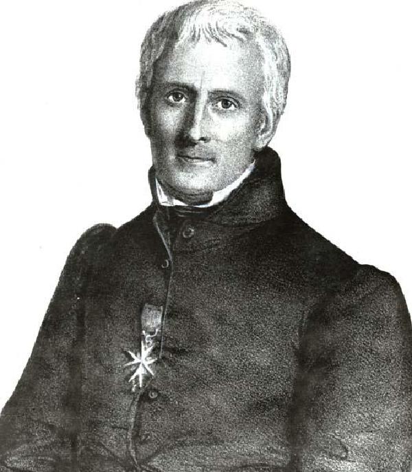 Anton Josef Binterim, Porträt, Zeichnung nach H. Faust, 1834