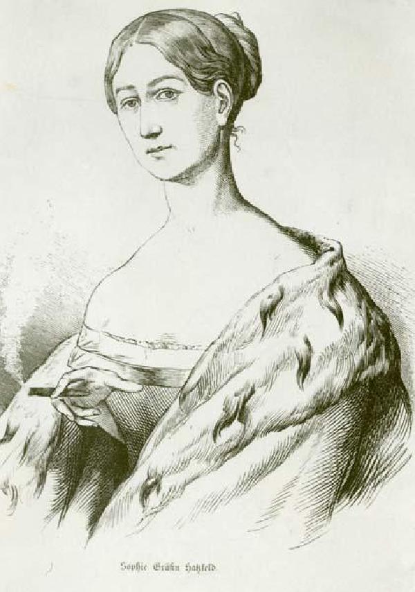 Sophie von Hatzfeldt, Porträt, Holzstich, 19. Jahrhundert