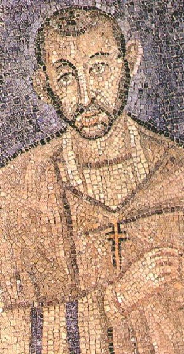 Ambrosius, spätantikes Mosaik in der Kirche St. Ambrogio, Mailand