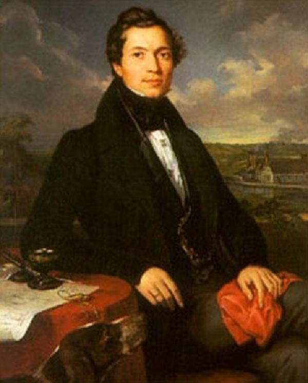 Karl Friedrich Stumm, Ölgemälde von Louis Krevel (1801-1876), 1836