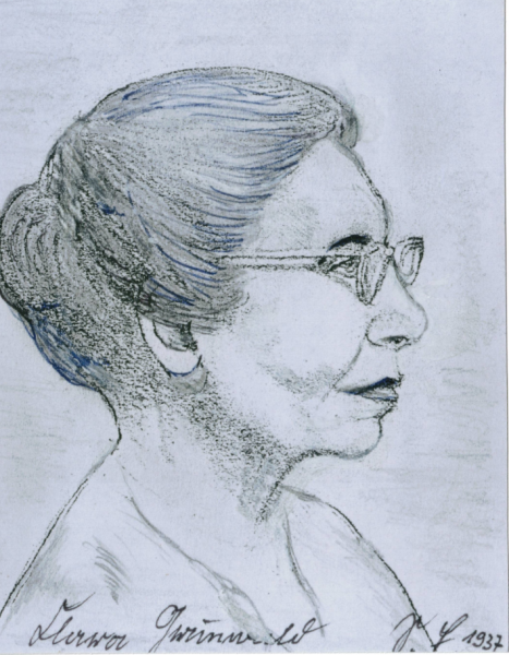 Clara Grunwald (1877-1943), Zeichnung, 1937