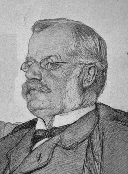 Julius Wegeler, 1893, Zeichnung von Christian Wilhelm Allers / CC-BY-SA
