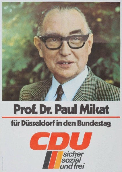 Paul Mikat, Wahlplakat zur Bundestagswahl 1980