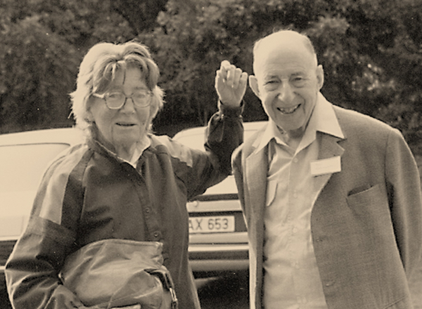 Annemarie Rübens mit Hans Lehmann, Mai 1988