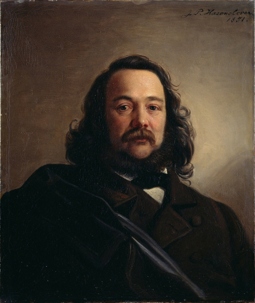 Porträt von Ferdinand Freiligrath, von Johann Peter Hasenclever (1810-1853), Öl auf Leinwand, 1851