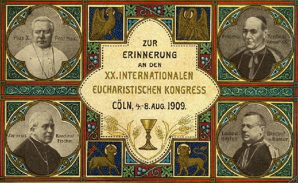 Postkarte zur Erinnerung an den Eucharistischen Kongress