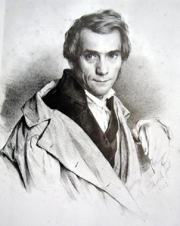 Nicolaus Christian Hohe, Kreidelithographie von Adolf Hohneck, 1840
