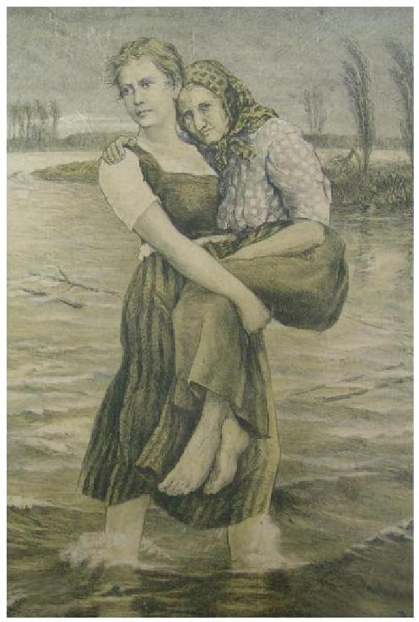 Ausschnitt aus einer Illustration von Arno Grimm, um 1900