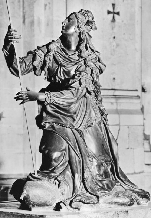 Heilige Helena, Bronzefigur im Bonner Münster, wohl von Jeremias Geißelbrunn (um 1594/1596-um 1659/1664), um 1630