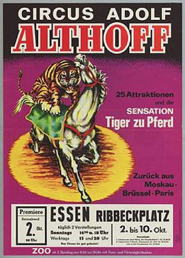 Circus Adolf Althoff, Plakat von 1965